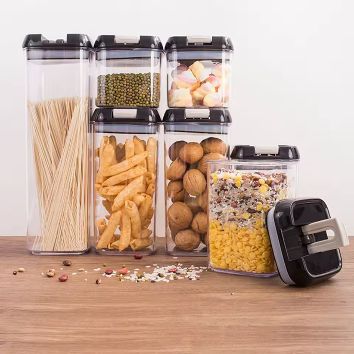 Combo contenedores + condimenteros para cocina