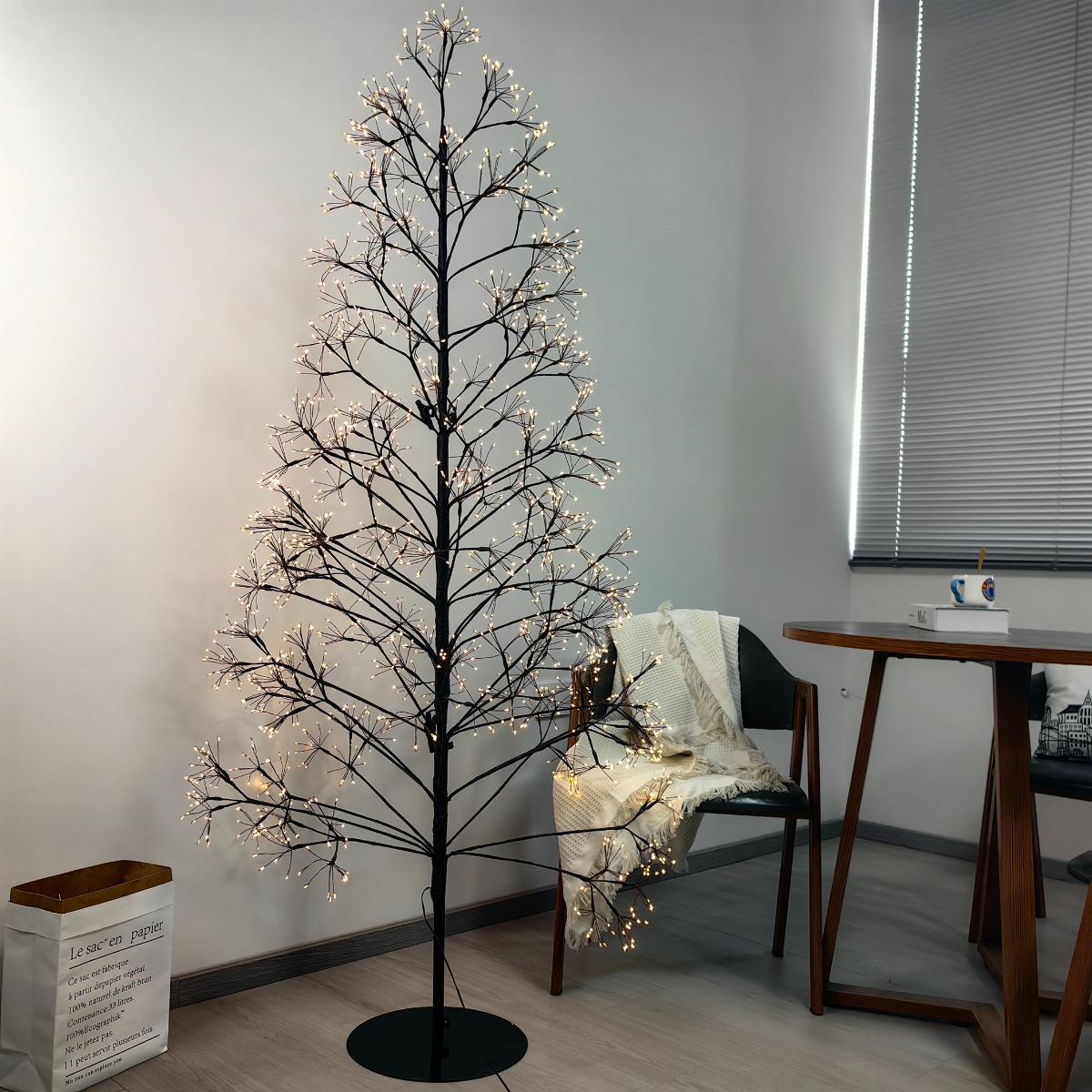 Árbol de Navidad chamizo LED