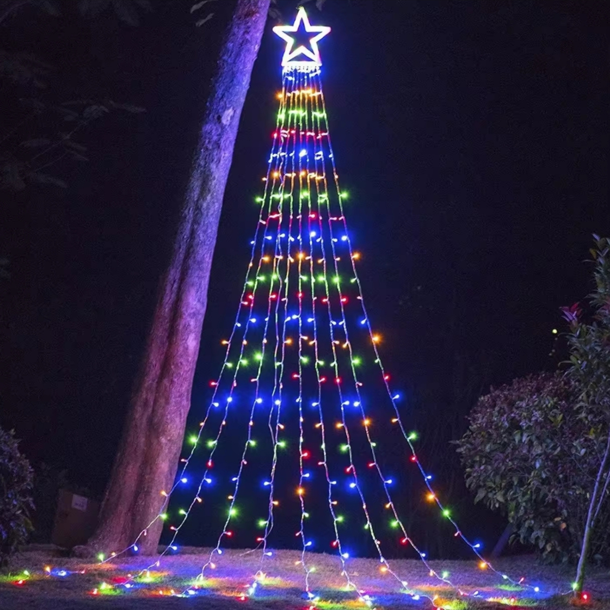 Luces LED en forma de árbol de Navidad