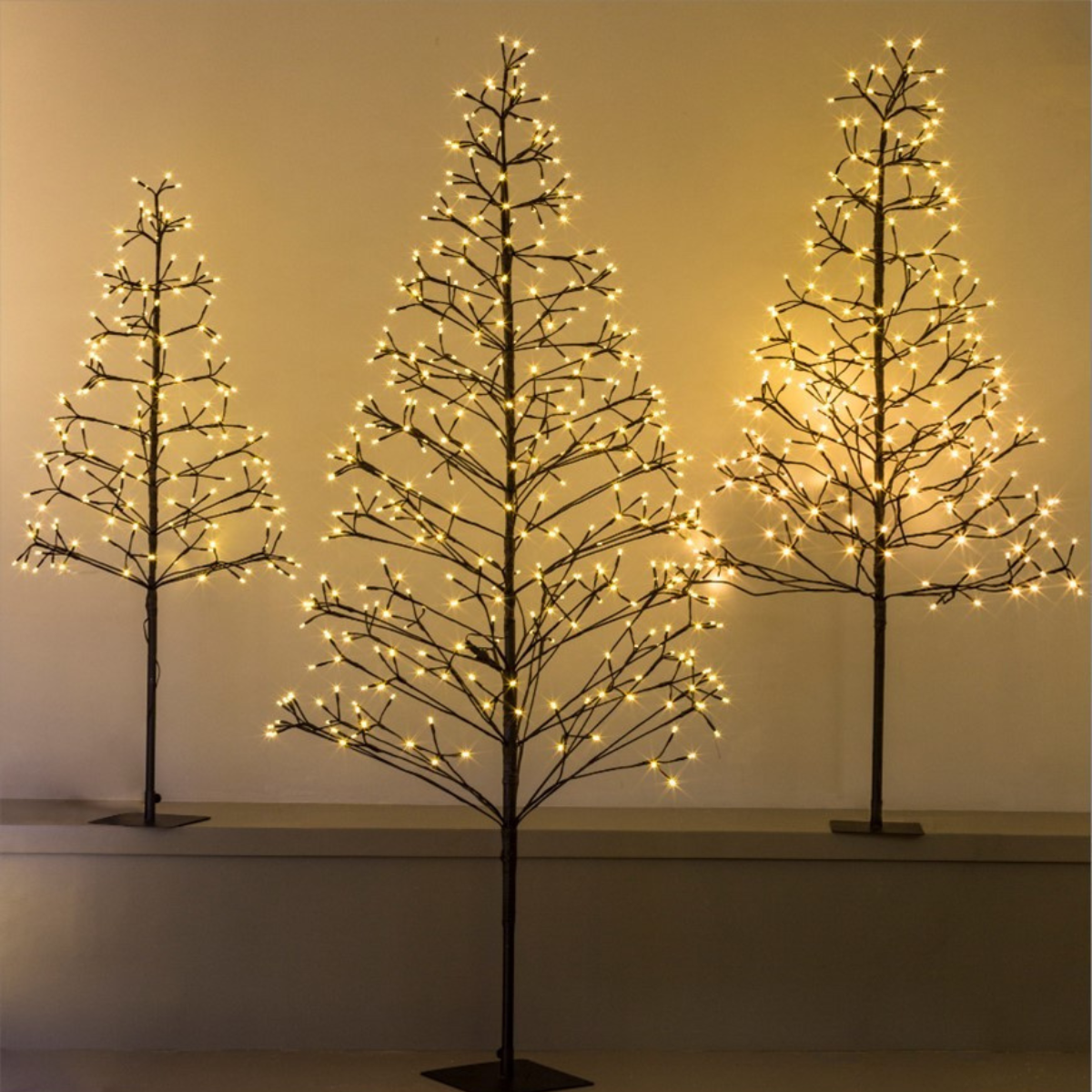Árbol de Navidad chamizo LED