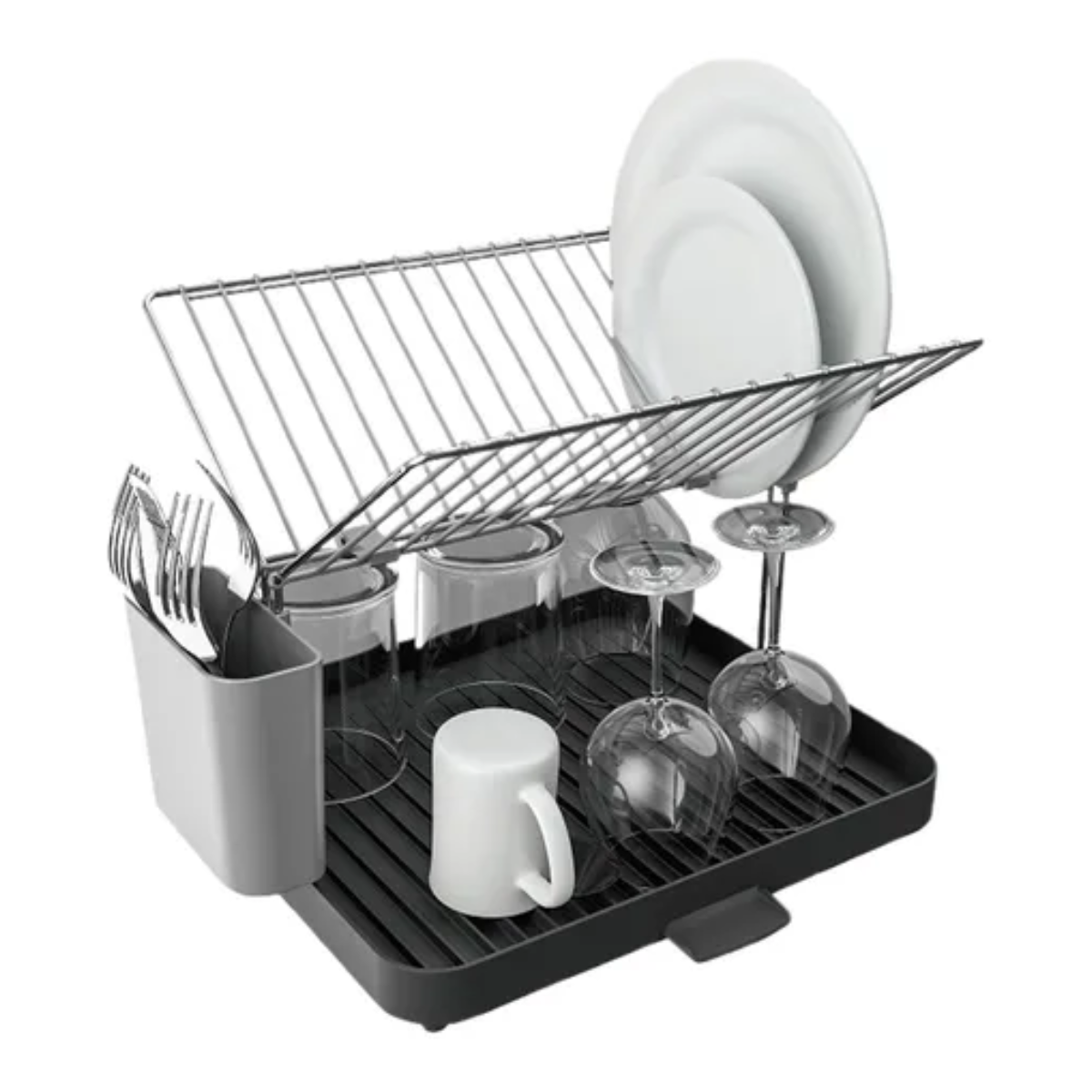 Escurridor platero de 2 niveles platos y vasos