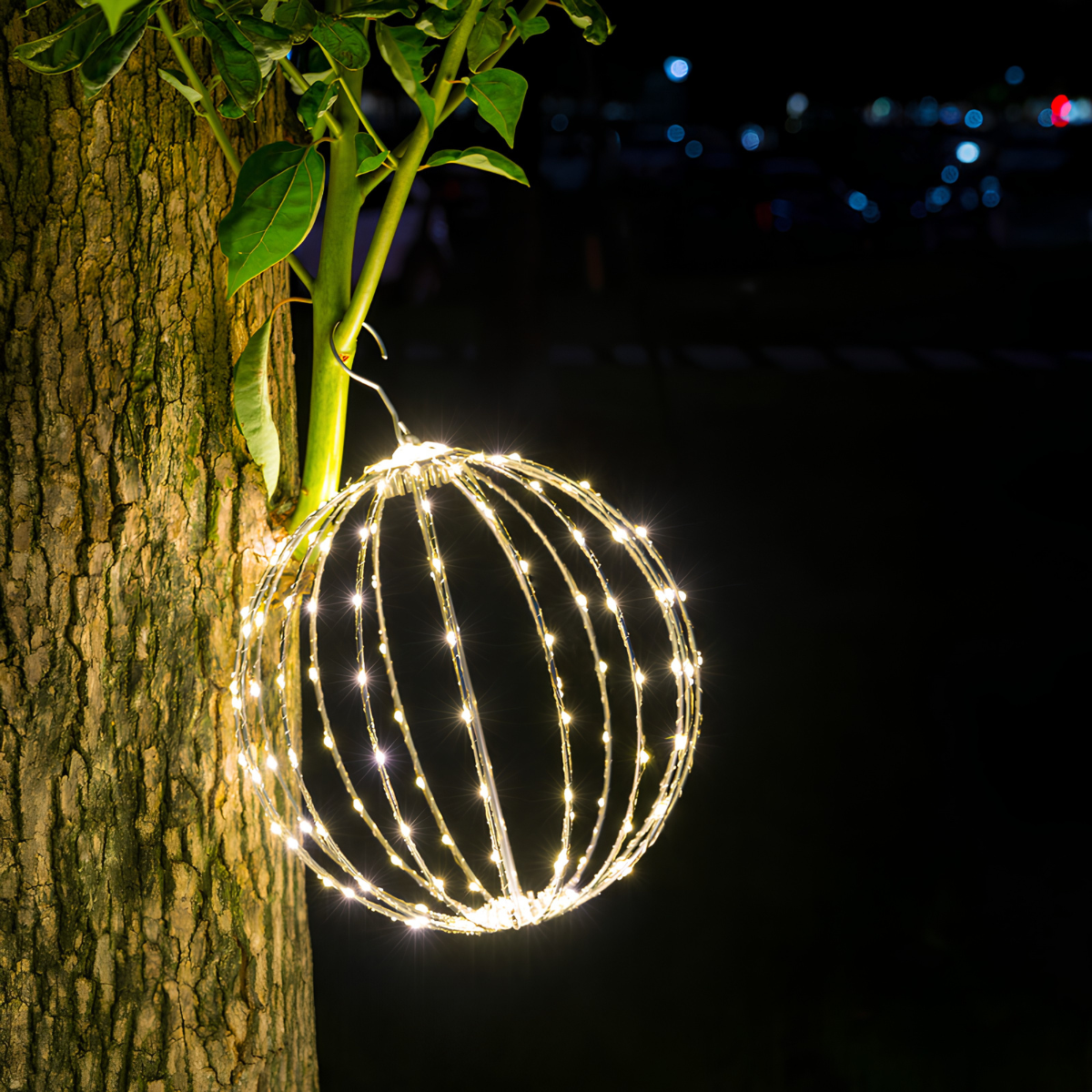 Esfera navideña decorativa LED