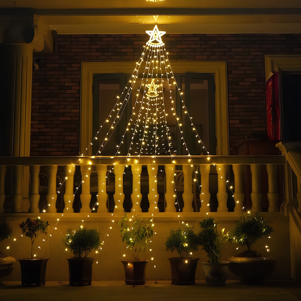 Luces LED en forma de árbol de Navidad